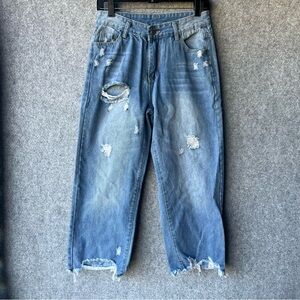 Women’s Distressed Blue Jeans